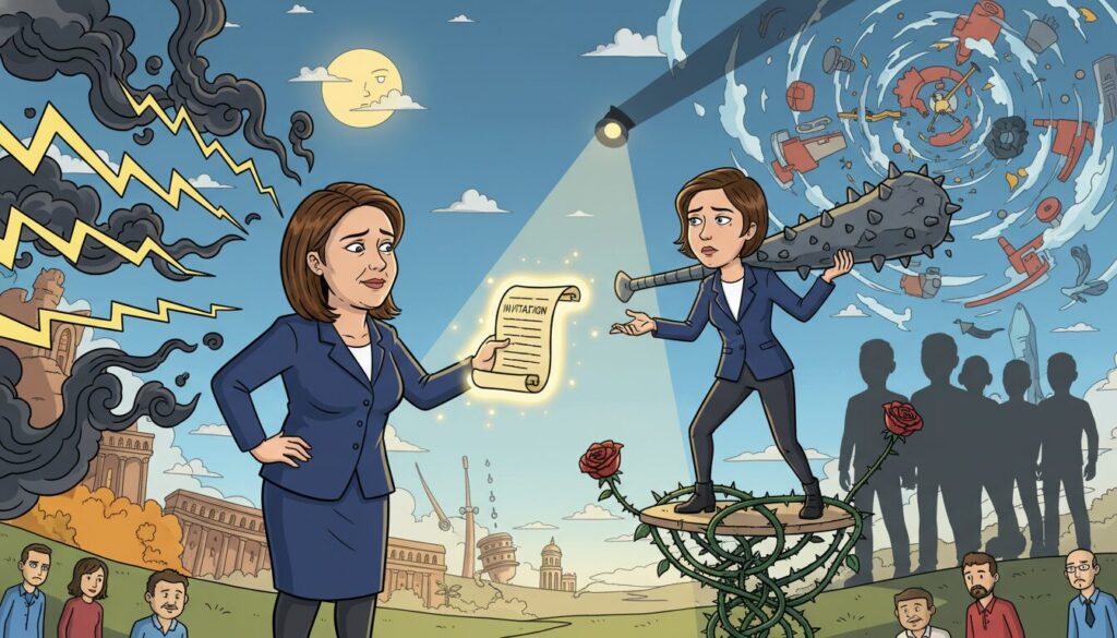 Meloni piange, schlein aspetta lo squillo: geopolitica da asilo